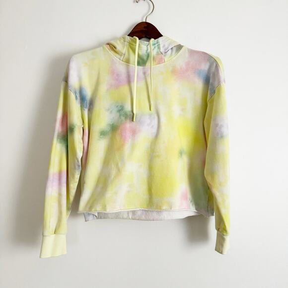 ALICE + OLIVIA Niki Tie Dye Funnel Neck Cropped Hoodie Small S - Picture 3 of 9